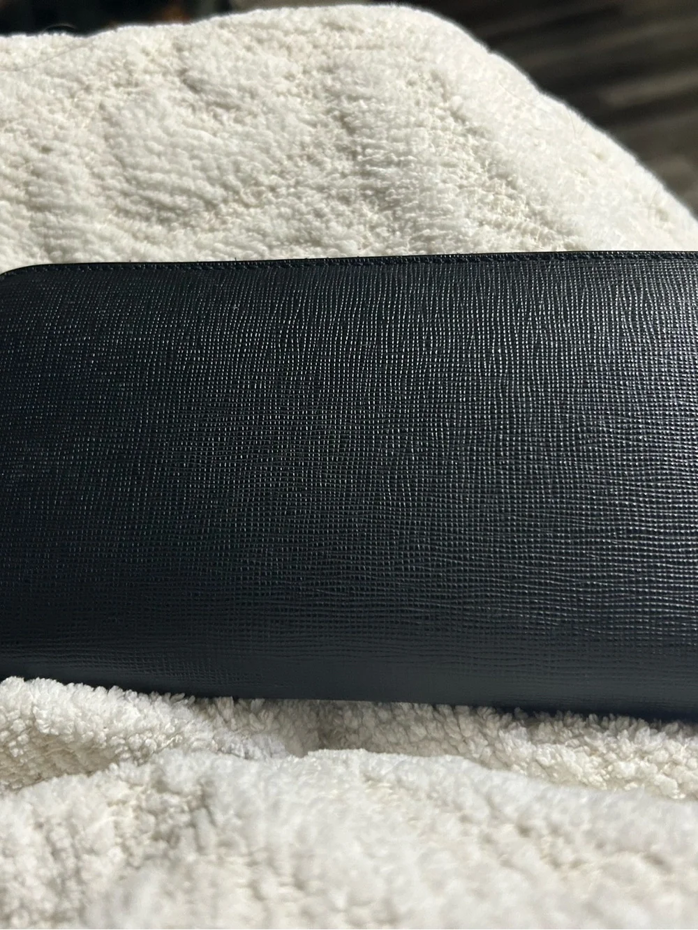 Fendi Black Continental Zip Around Wallet